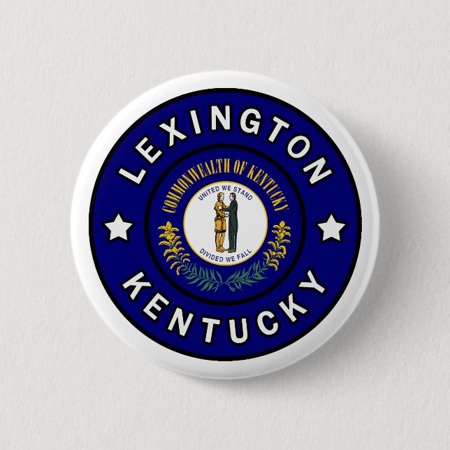 Macaron Rond 5 Cm Lexington Kentucky (Devant)