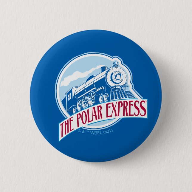 Macaron Rond 5 Cm L'Express polaire | Insigne de train (Devant)