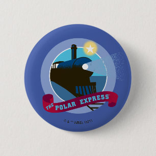 Macaron Rond 5 Cm L'Express polaire   Insigne de train Vintage