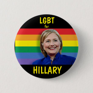 Macaron Rond 5 Cm LGBT pour Hillary Clinton