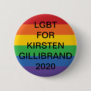 Macaron Rond 5 Cm LGBT pour le président 2020 bouton de Kirsten