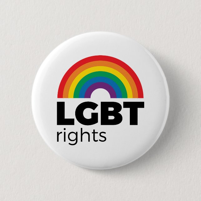 Macaron Rond 5 Cm LGBT Ribow (Devant)