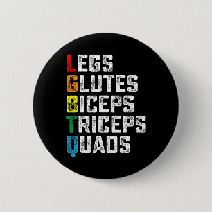 Macaron Rond 5 Cm Lgbtq Legs Glutes Biceps Triceps Quads Funny Gym G