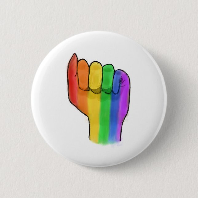 Macaron Rond 5 Cm LGBTQ+ Pin de bouton de fierté (Devant)