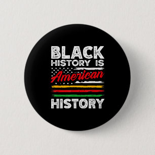 Macaron Rond 5 Cm L'histoire des Noirs est le drapeau américain Usa 