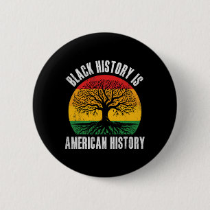 Macaron Rond 5 Cm L'histoire des Noirs est l'histoire américaine Bhm