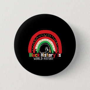 Macaron Rond 5 Cm L'histoire noire est l'histoire mondiale Mois de l