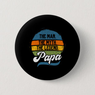 Macaron Rond 5 Cm L'homme Le Mythe La Légende Papa Père &# ; s Jour