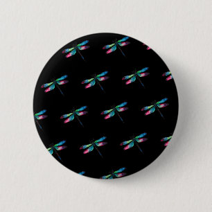 Macaron Rond 5 Cm Libellules de minuit