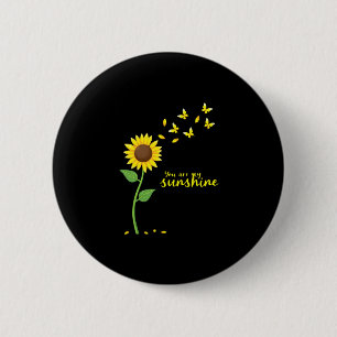 Macaron Rond 5 Cm Libellules et Tournesol Tu es mon soleil (1)