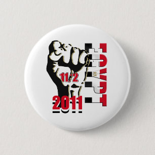 Macaron Rond 5 Cm Libération 11ème de révolution de l'Egypte de