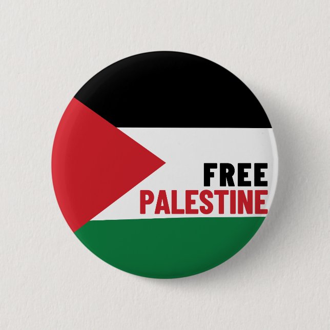 Macaron Rond 5 Cm Libérer la Palestine | Drapeau de Palestine | Lutt (Devant)