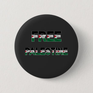 Macaron Rond 5 Cm Libérez la Palestine Lettres drapeau Unité Fierté 