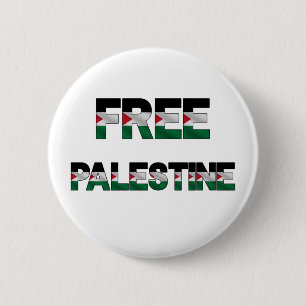 Macaron Rond 5 Cm Libérez la Palestine Lettres drapeau Unité Fierté