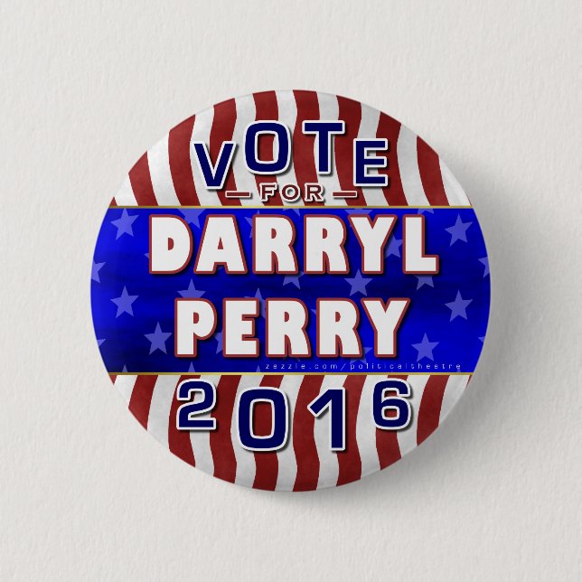Macaron Rond 5 Cm Libertaire 2016 de président élection de Darryl (Devant)