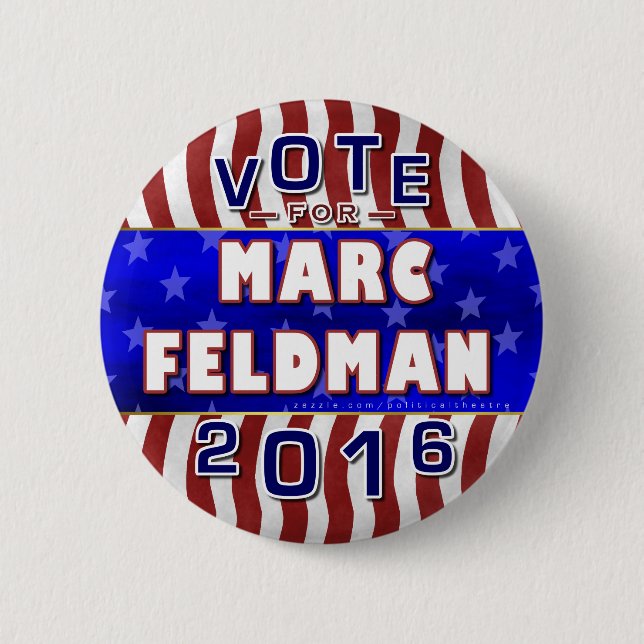 Macaron Rond 5 Cm Libertaire 2016 de président élection de Marc (Devant)
