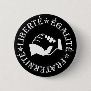 Macaron Rond 5 Cm Liberté, égalité, fraternité