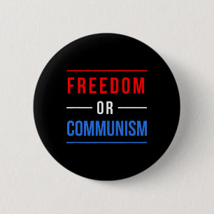Macaron Rond 5 Cm Liberté Ou Communisme Drôle Élection 2024 Trump Vs