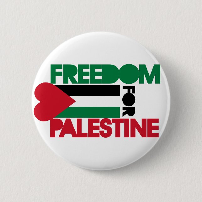 Macaron Rond 5 Cm Liberté pour la Palestine (Devant)