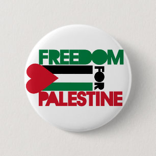 Macaron Rond 5 Cm Liberté pour la Palestine