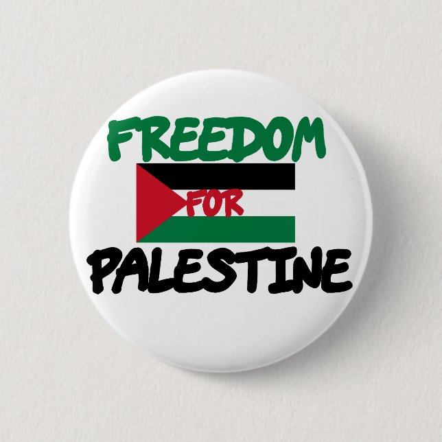 Macaron Rond 5 Cm Liberté pour la Palestine (Devant)