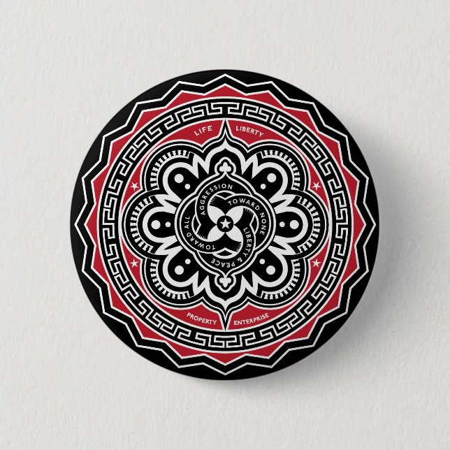 Macaron Rond 5 Cm Liberté pour tout le bouton d'insignes (Devant)