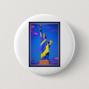 Macaron Rond 5 Cm Liberté ukrainienne