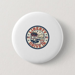 Macaron Rond 5 Cm Liberty Drive In Patriotique Patriotique Drive In