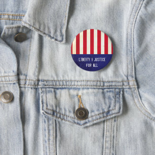 Macaron Rond 5 Cm Liberty Justice American Flag Politique