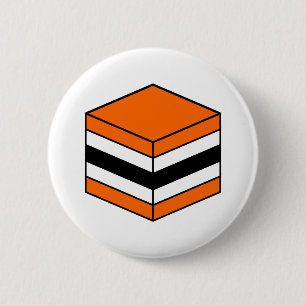 Macaron Rond 5 Cm Licorice All Sort - orange, blanc et noir