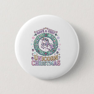 Macaron Rond 5 Cm Licorne Avoir un très Licorne Noël Gras Typogra