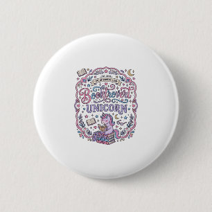 Macaron Rond 5 Cm Licorne Booktrovert Licorne Amusant Cadeau Mignon 