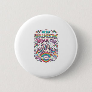 Macaron Rond 5 Cm Licorne Dans Mon Rêve Arc-en-ciel Ère Vêtements Co
