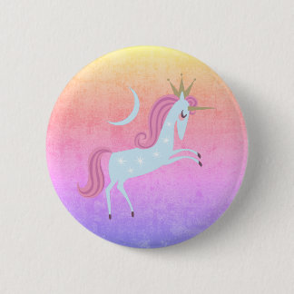 Macaron Rond 5 Cm licorne magique