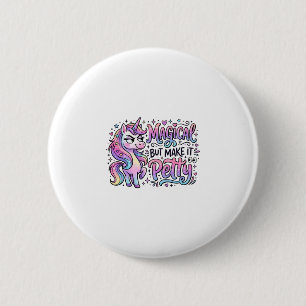 Macaron Rond 5 Cm Licorne Magique mais faites-le avec un Cadeau Mesq