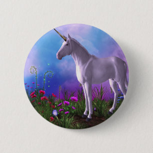 Macaron Rond 5 Cm Licorne majestueuse