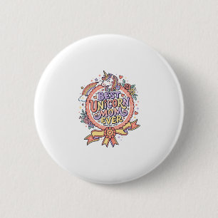 Macaron Rond 5 Cm Licorne Meilleure Maman Licorne Jamais Fantaisiste