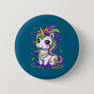 Macaron Rond 5 Cm Licorne Mignonne Carnaval Mardi Gras Mardi Gras Fi