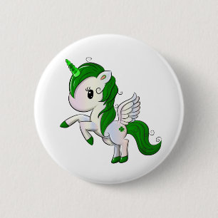 Macaron Rond 5 Cm Licorne Pegasus du jour de St Patrick mignon de
