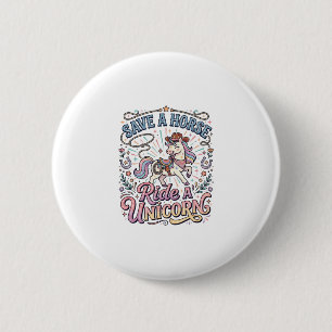 Macaron Rond 5 Cm Licorne Sauve un Cheval Monte une Licorne Impressi