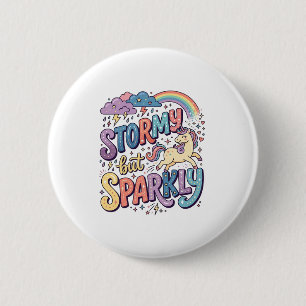 Macaron Rond 5 Cm Licorne Tempête mais Étincelante Fantaisiste Merch