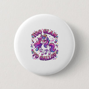 Macaron Rond 5 Cm Licorne Trop Glam pour Courir Impression sur Deman