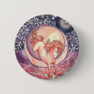 Macaron Rond 5 Cm Licorne, univers