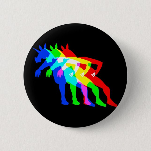 Macaron Rond 5 Cm Licorne V02 de RVB (Devant)