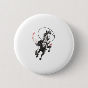 Macaron Rond 5 Cm Licorne Western Cowboy (1)