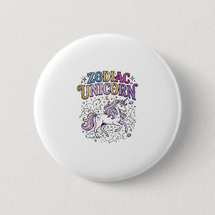 Macaron Rond 5 Cm Licorne Zodiaque Licorne Marché de Vecteurs Premiu