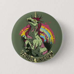 Macaron Rond 5 Cm licorne zombie