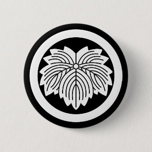 Macaron Rond 5 Cm Lierre à feuilles pointues en cercle