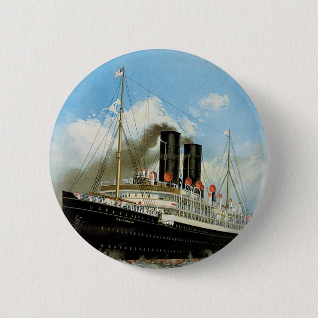 Macaron Rond 5 Cm Ligne Ancre (Devant)