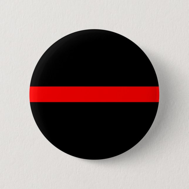 Macaron Rond 5 Cm Ligne rouge mince (Devant)